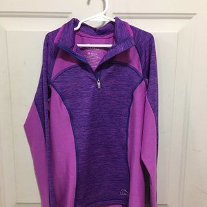 Girl's LL Bean tech quarter-zip pullover